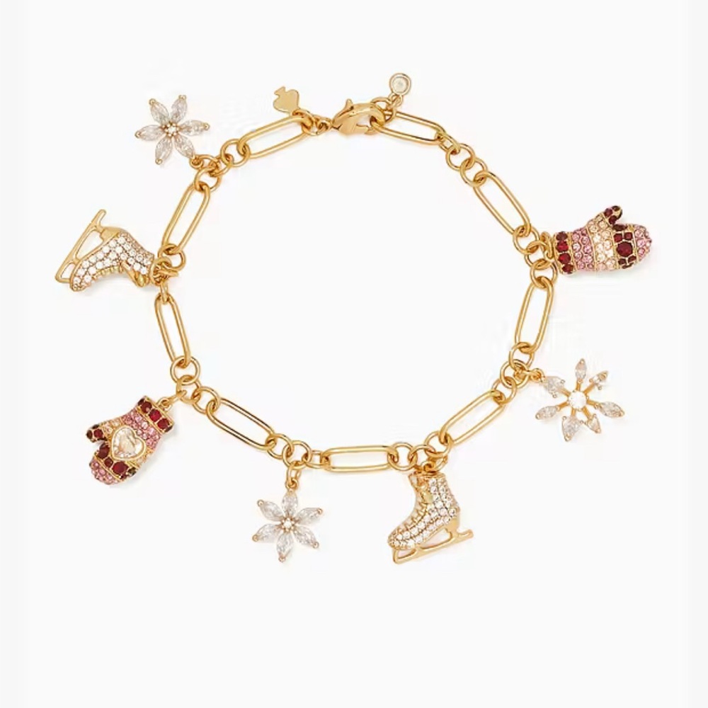 KATE SPADE Snowflake Charm Bracelet NWT - Picture 6 of 8